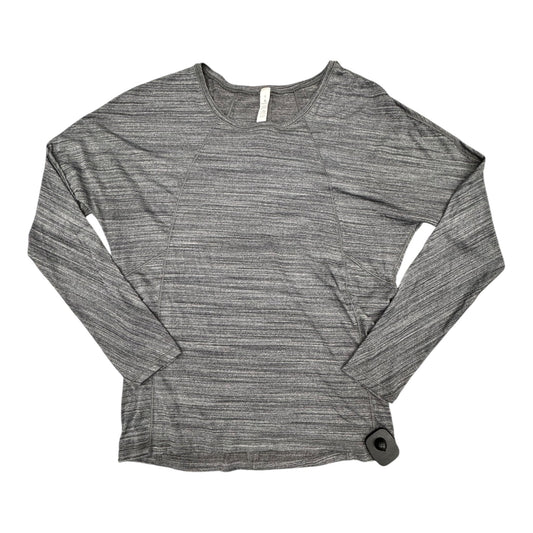 Athletic Top Ls Crewneck By Lululemon In Grey, Size:6