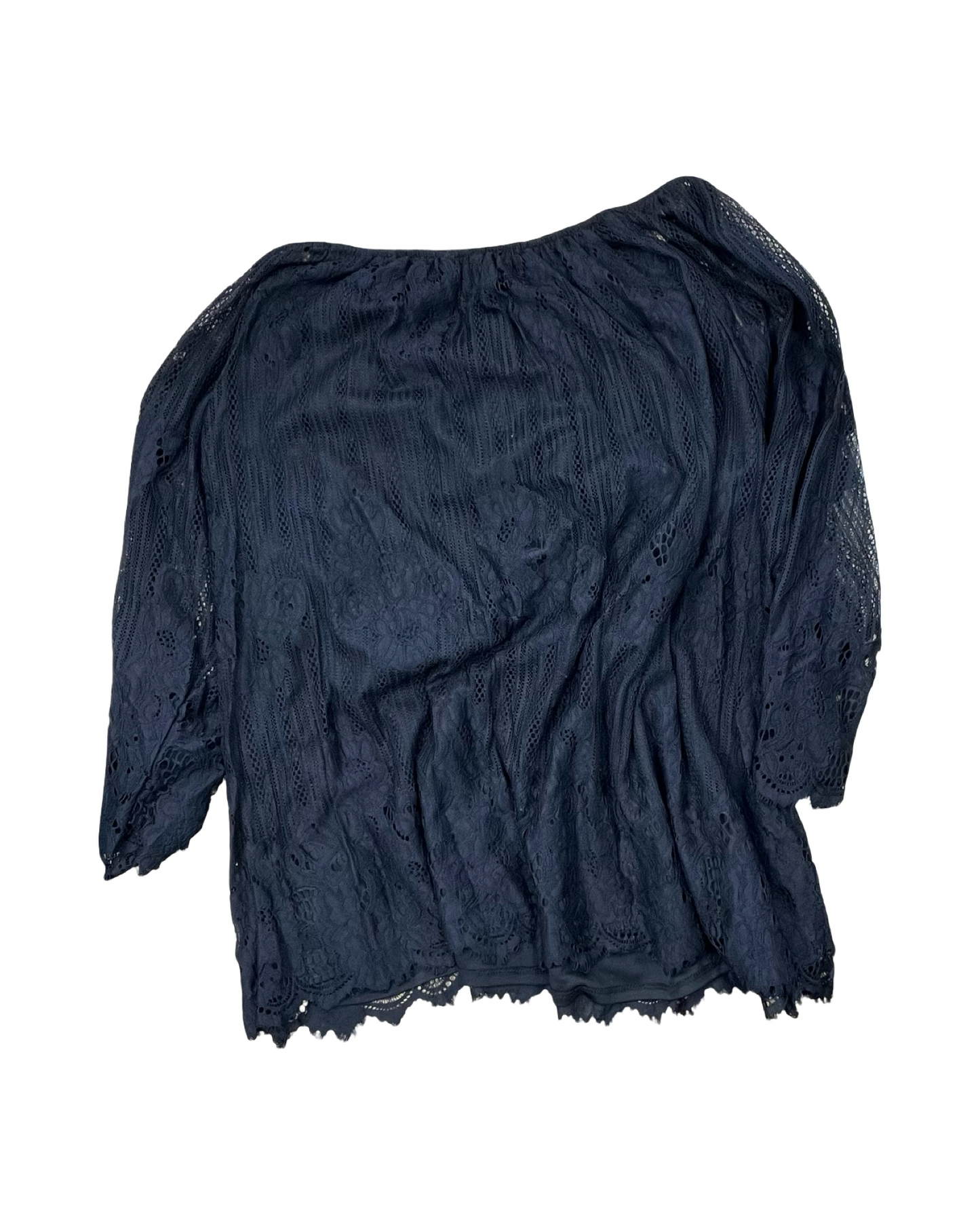 Top 3/4 Sleeve By Ny Collection In Black, Size:2X