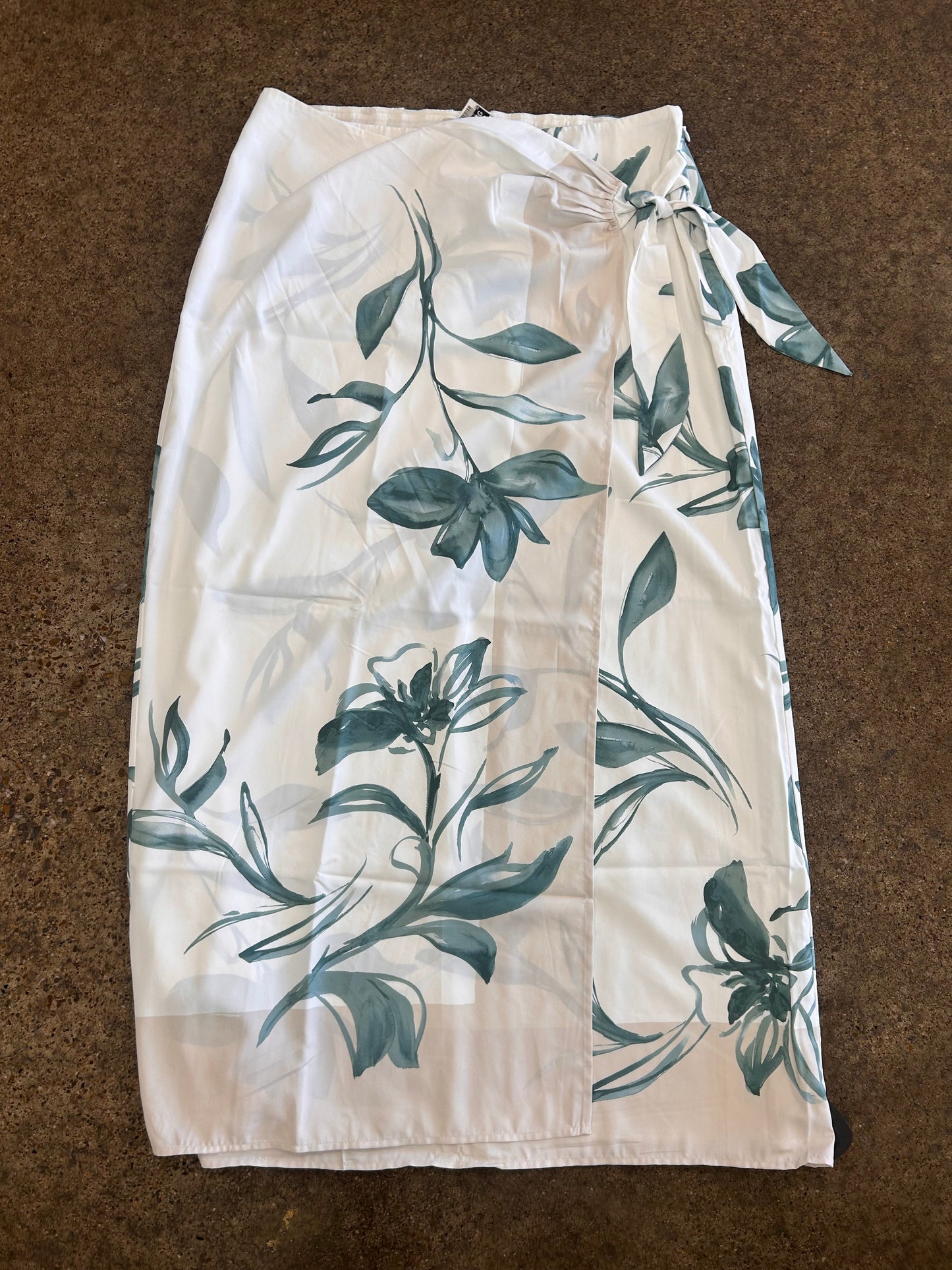 Skirt Maxi By Abercrombie And Fitch In Green & Tan, Size:L