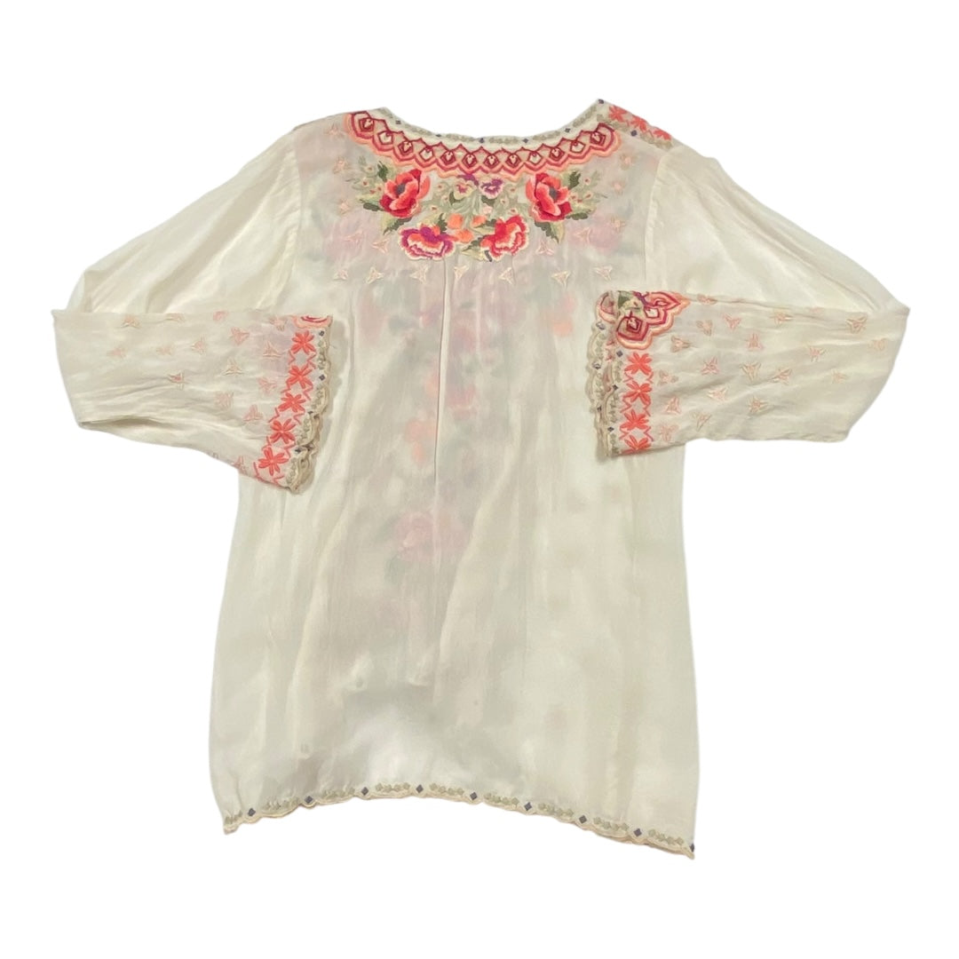 Top Ls Designer By Johnny Was In Cream, Size:S