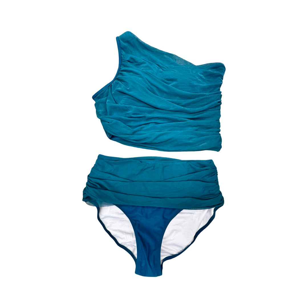 Swimsuit 2Pc By Cmc In Teal, Size:L