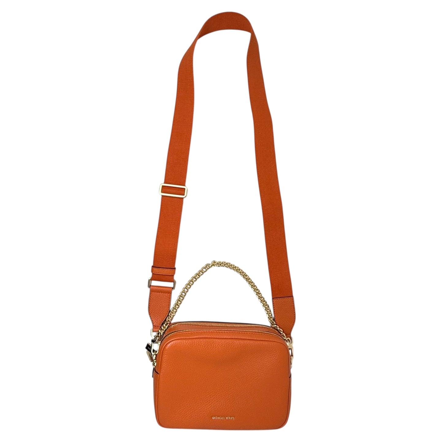 Bryant Medium Double Zip Chain Camera Crossbody Bag Designer By Michael Kors, Size: Medium