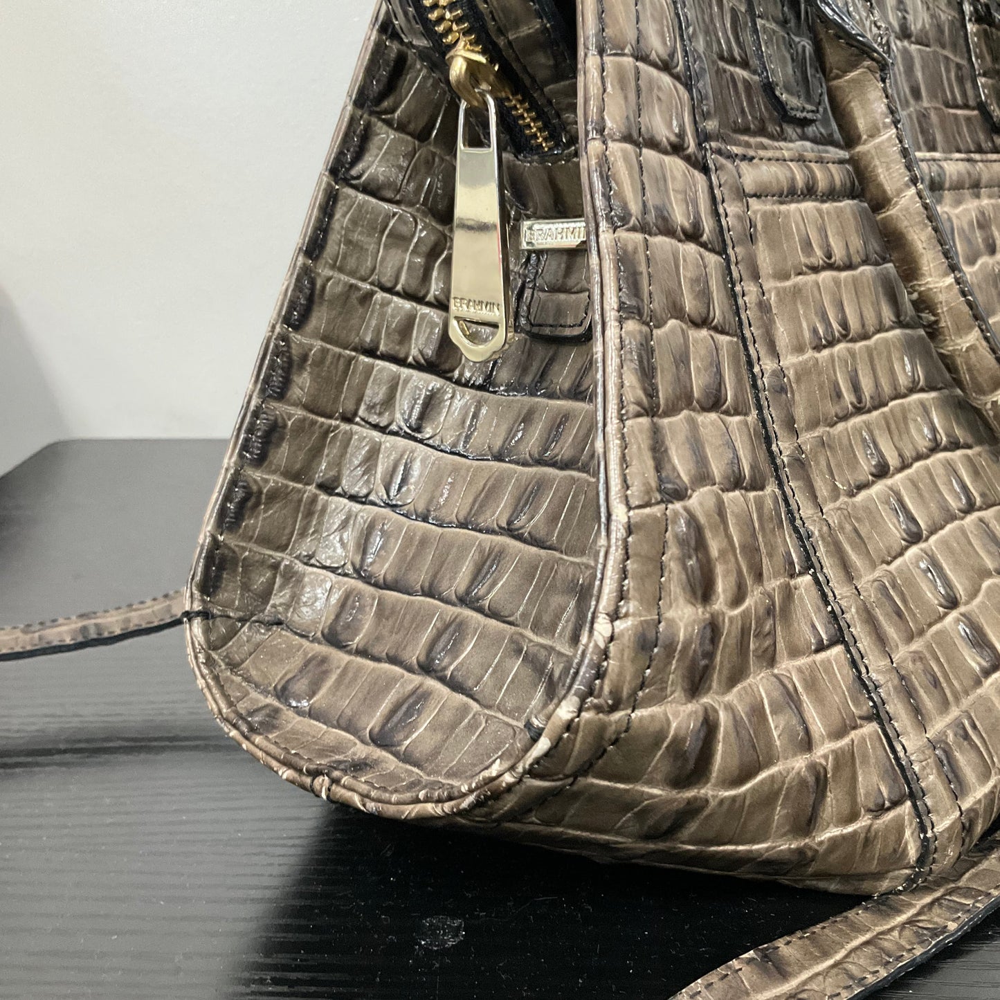 Handbag Designer By Brahmin In Brown, Size:Medium