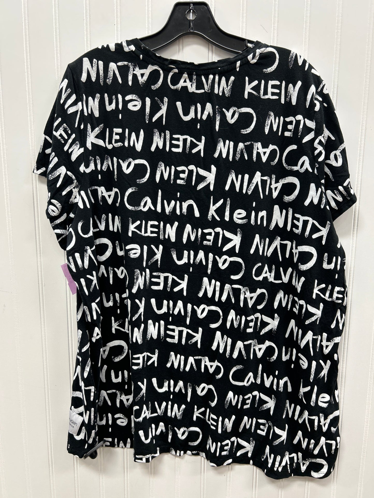 Top Ss By Calvin Klein In Black, Size:2X