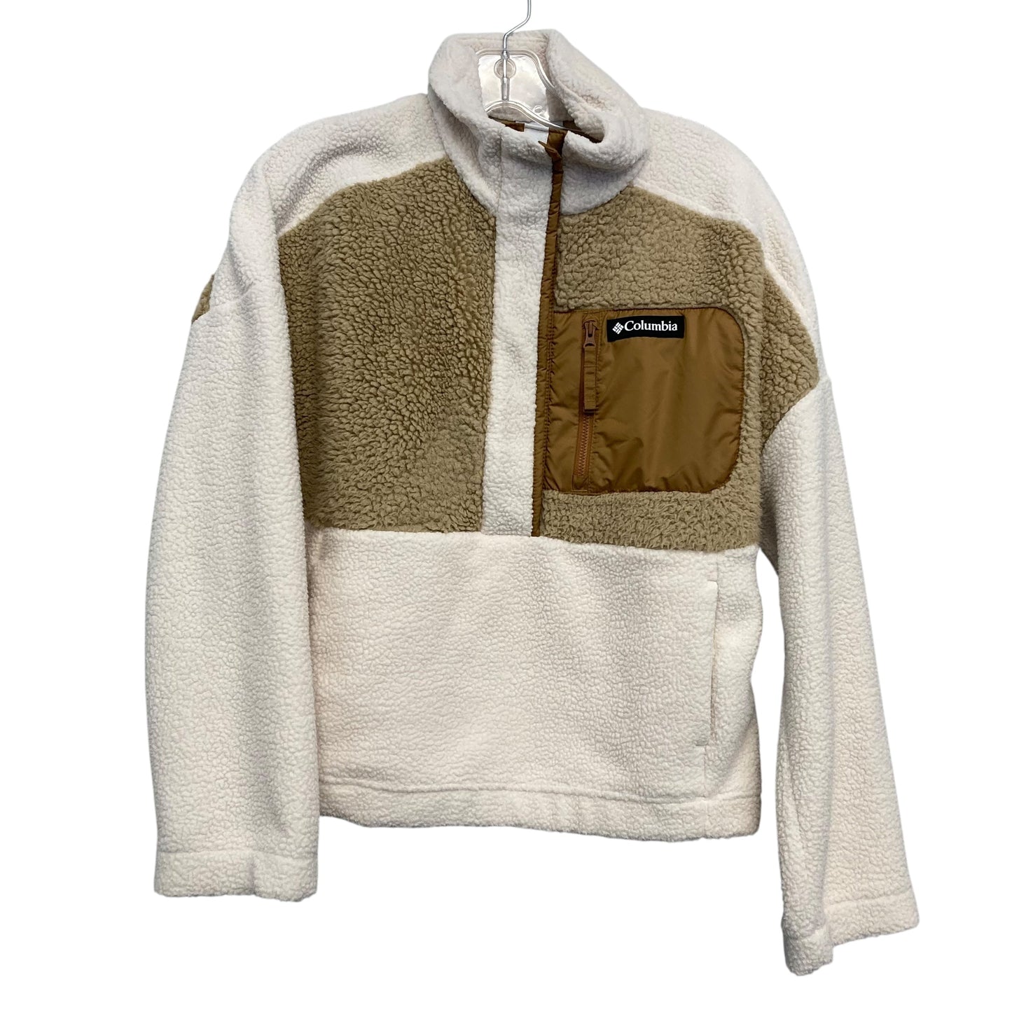 Jacket Faux Fur & Sherpa By Columbia In Cream, Size:M