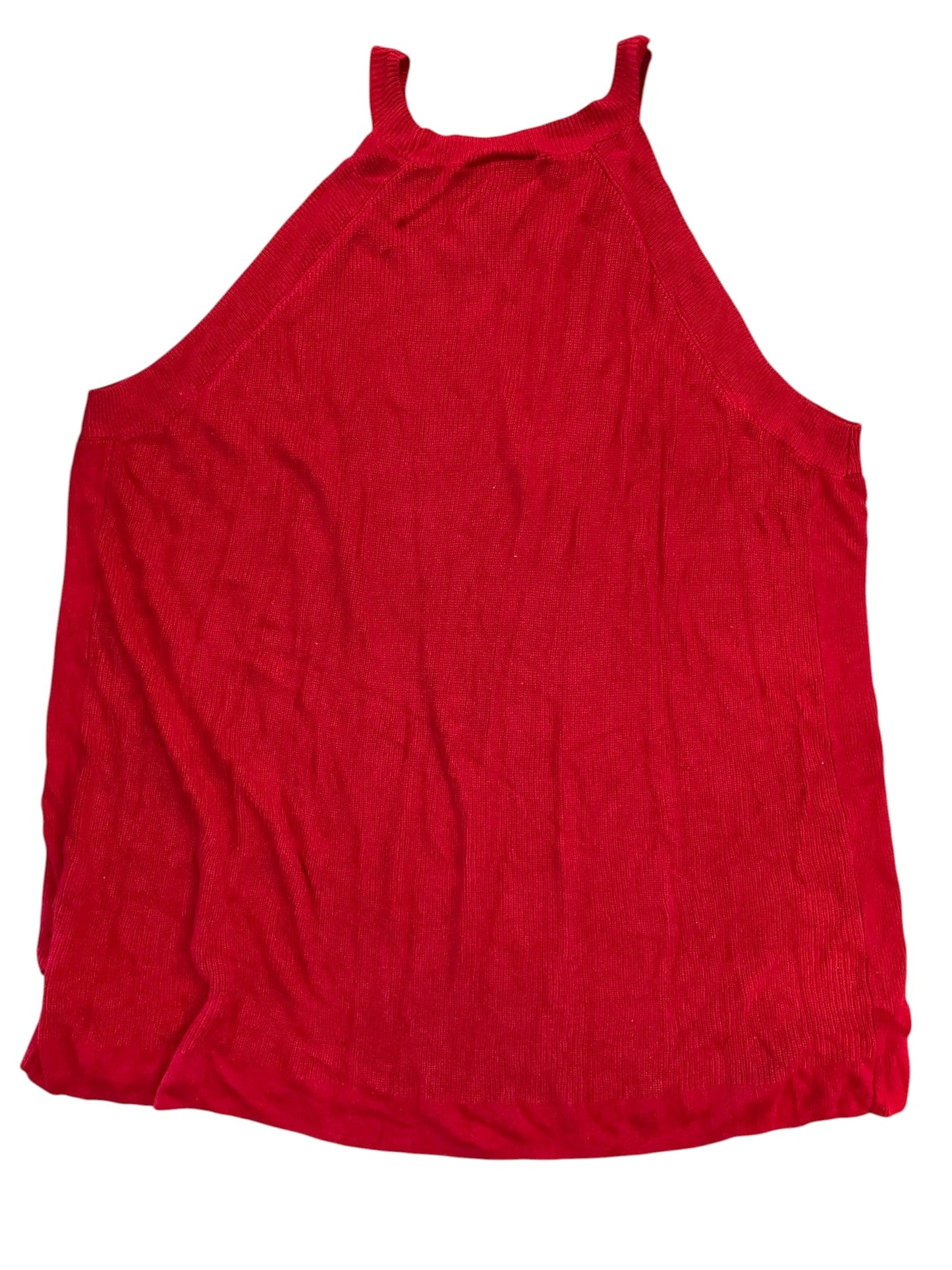 Top Sleeveless By Lane Bryant In Red, Size:4X