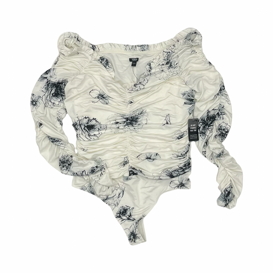 Bodysuit By Express In Black & White, Size:L