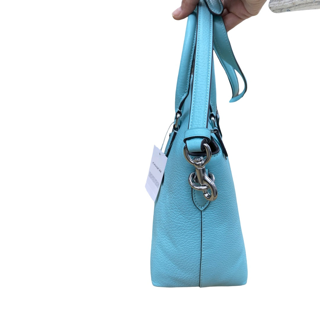 Handbag Designer By Coach In Teal, Size:Medium