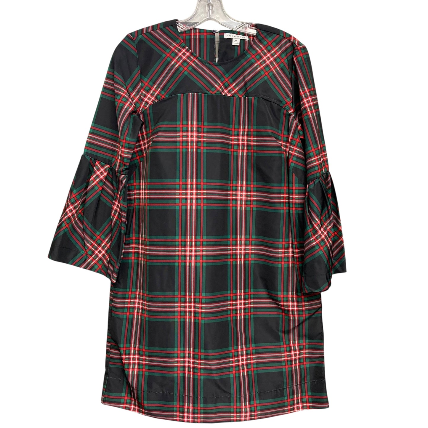 DRESS CASUAL SHORT by FREE ASSEMBLY In PLAID PATTERN, Size: XS