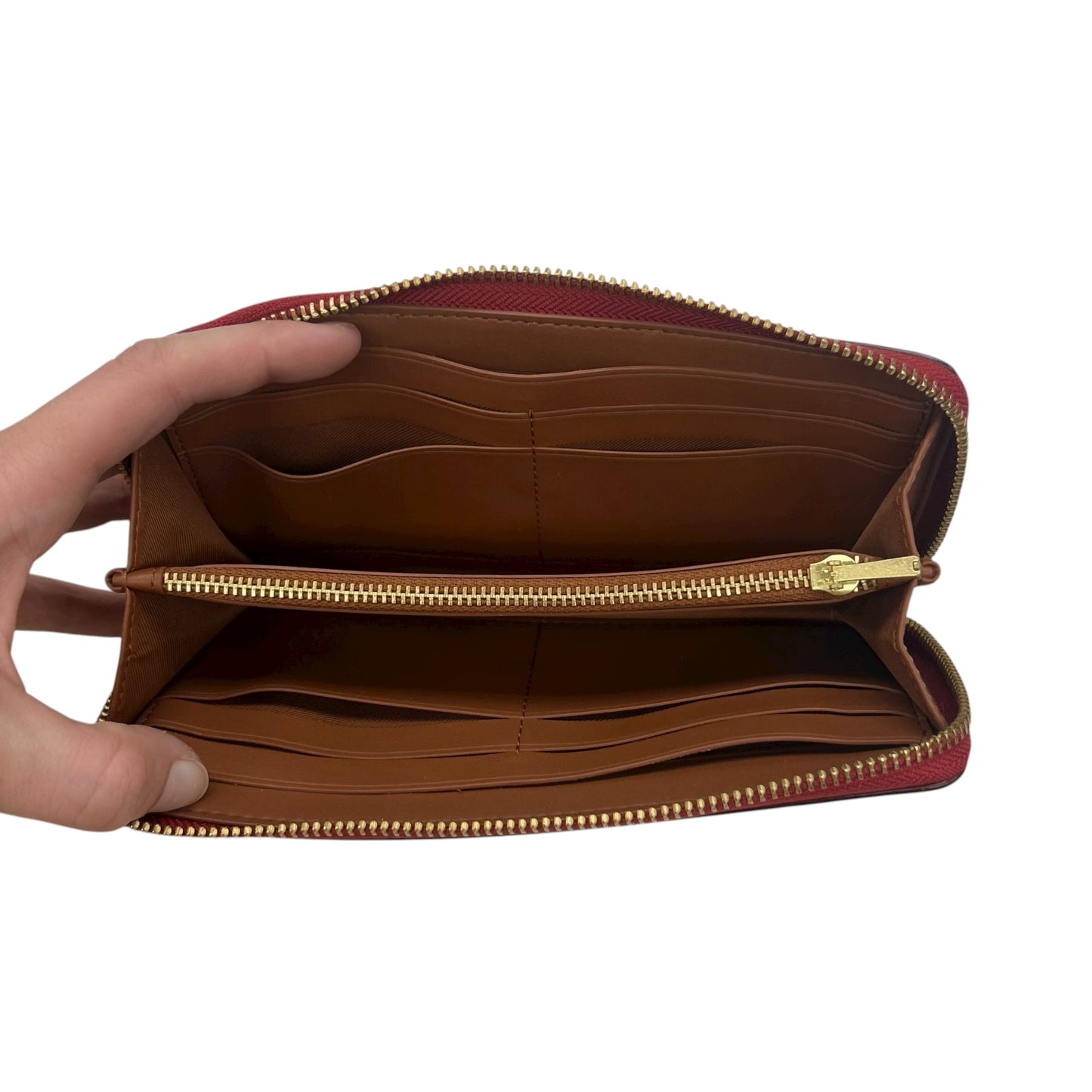 Wallet Designer By Coach In Brown, Size:Large