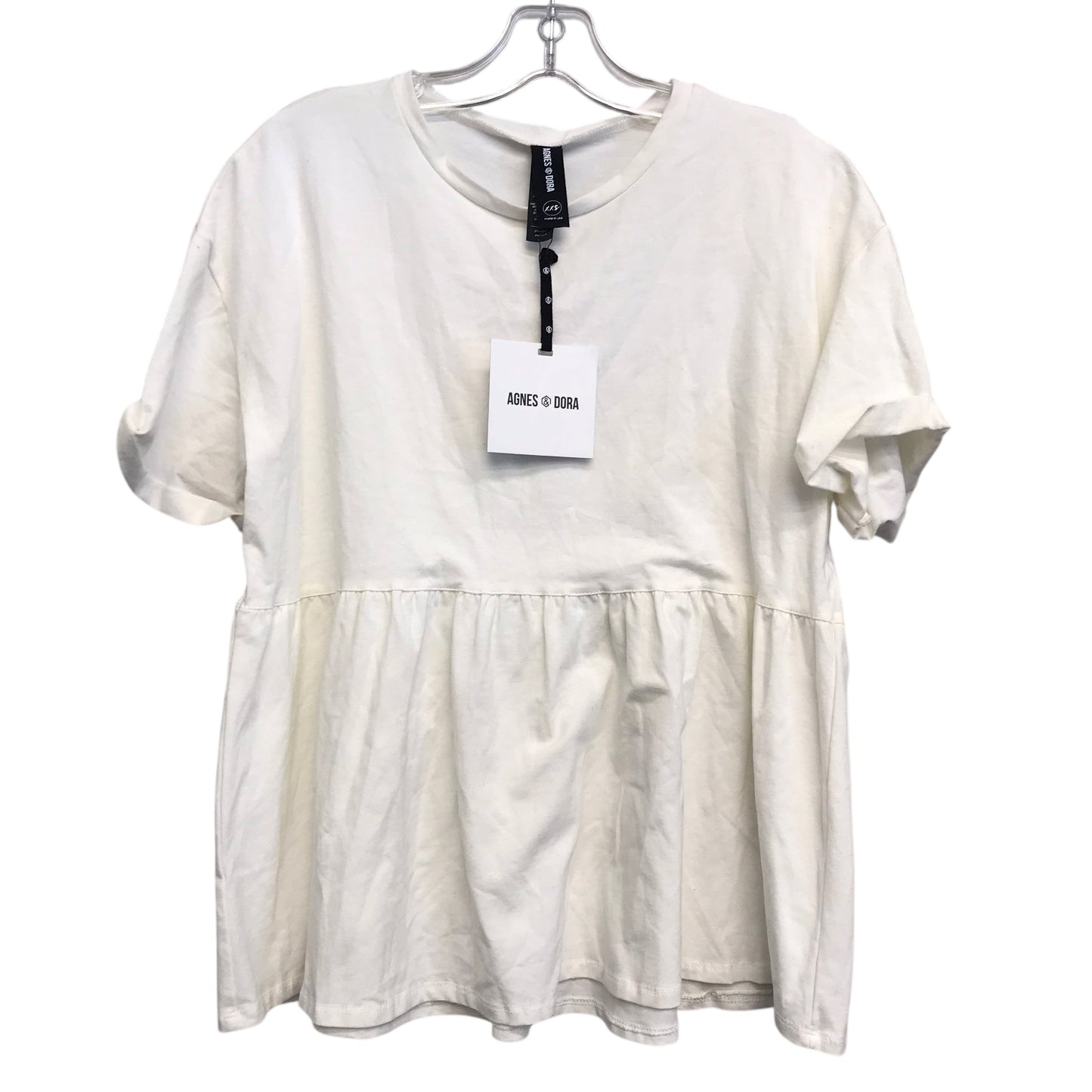 Top Ss Basic By Agnes & Dora In White, Size:Xxs