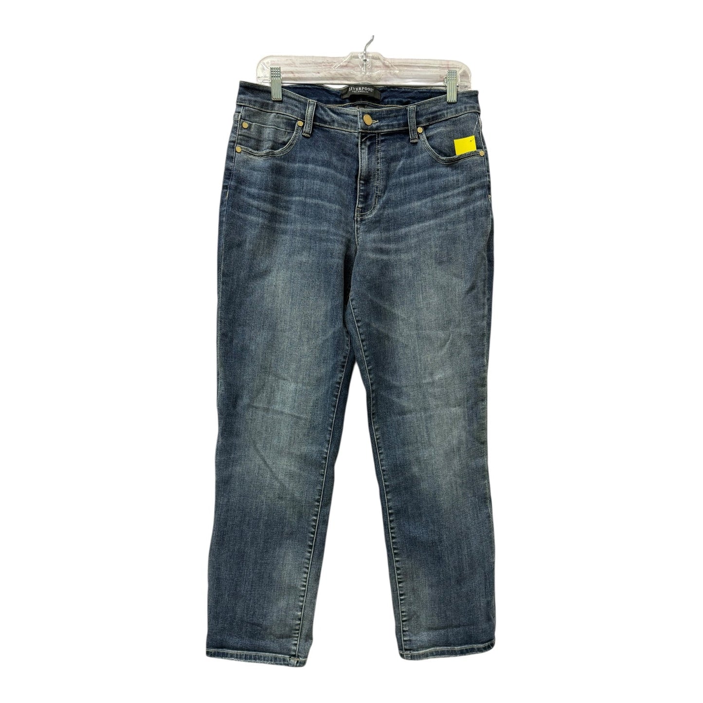 Jeans Straight By Liverpool In Blue, Size:12