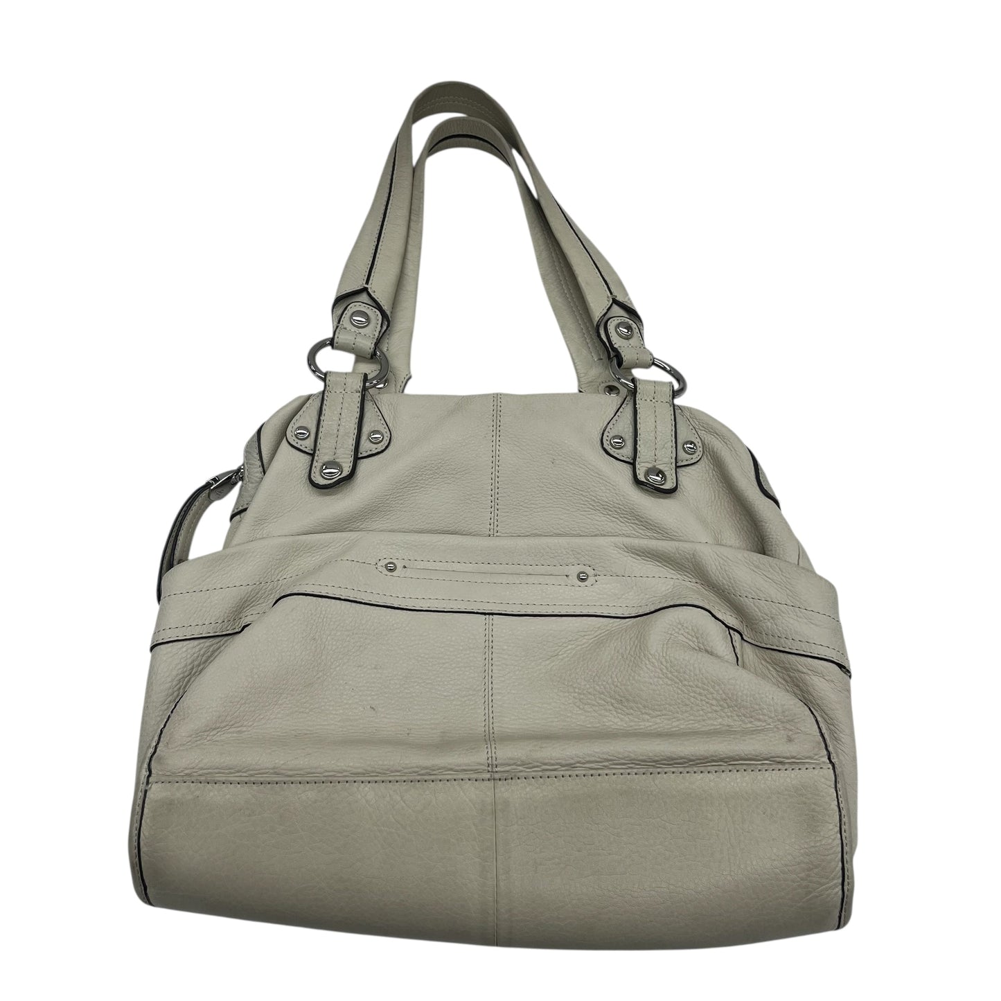 Handbag Leather By B. Makowsky In Tan, Size:Medium