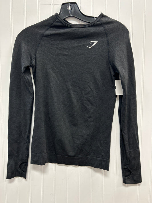 Athletic Top Ls Crewneck By Gym Shark In Black, Size:S