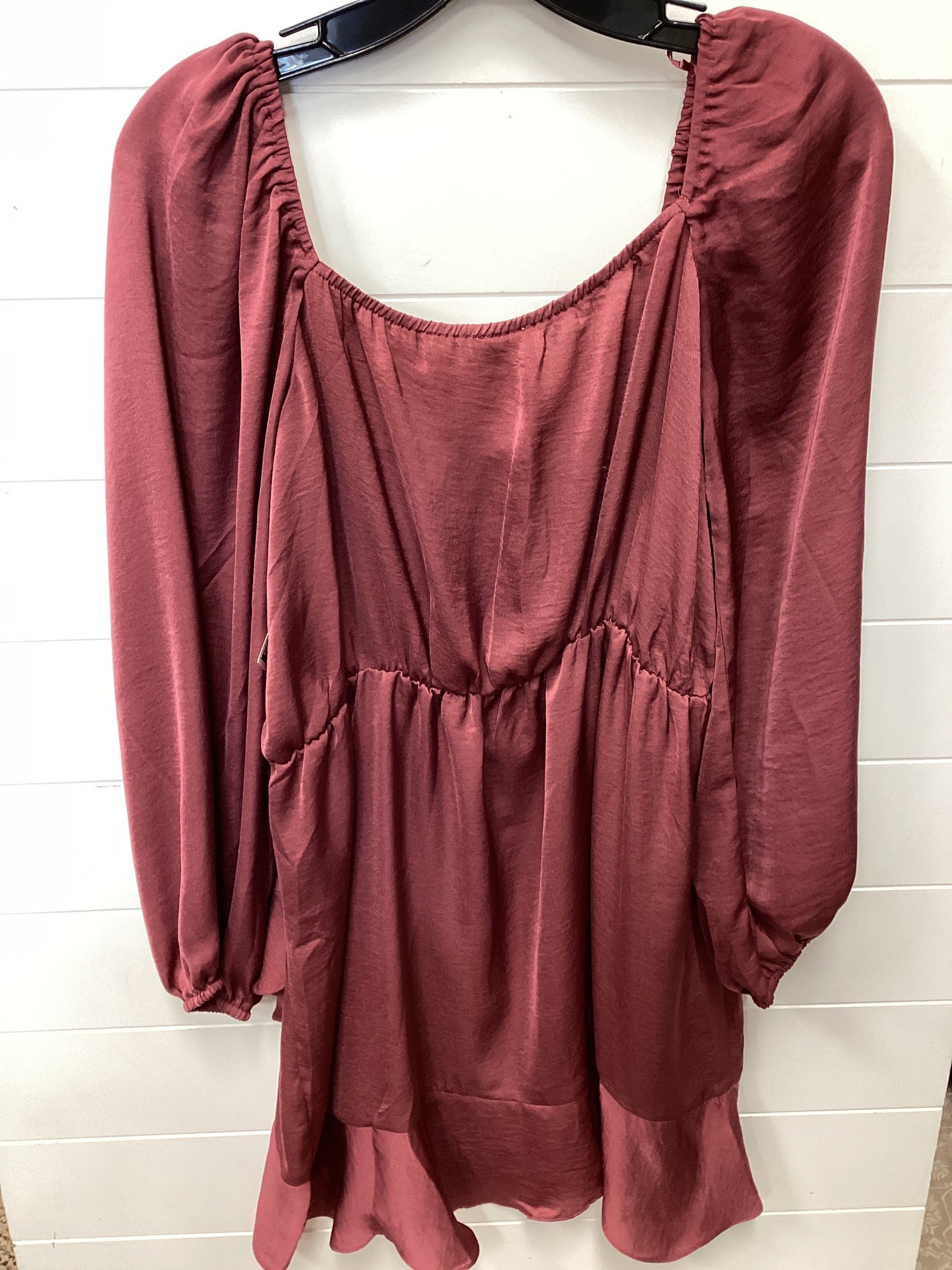 Dress Casual Midi By Sadie & Sage In Maroon, Size:L