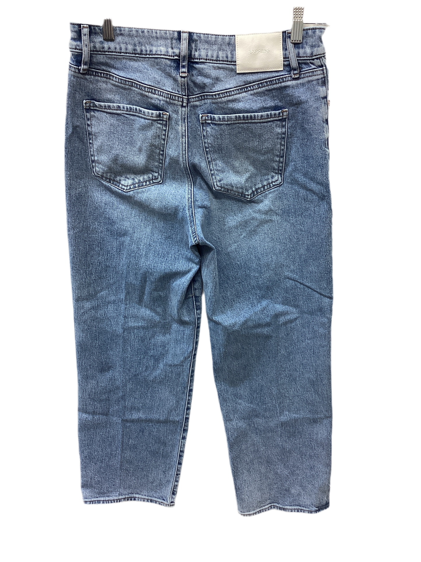 Jeans Straight By Express In Blue Denim, Size:8