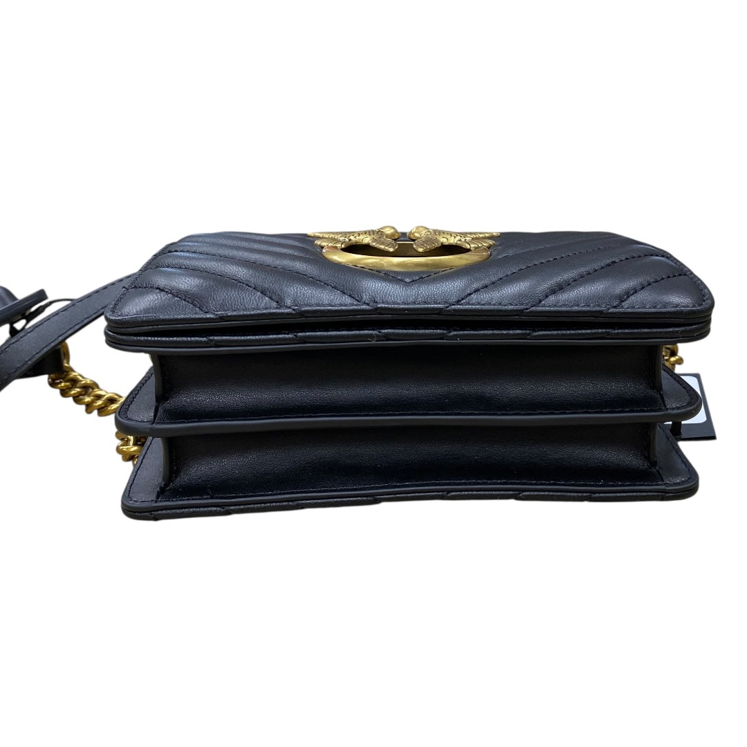 Handbag Designer By PINKO In Black & Gold, Size:Small