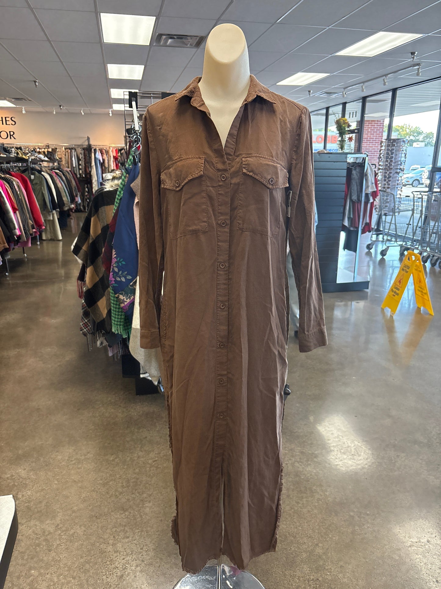 Dress Casual Maxi By Bella Dahl In Brown, Size:Xs