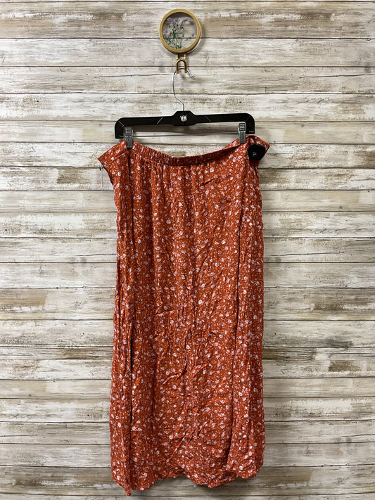 Skirt Maxi By Wild Fable In Orange & Pink, Size:Xxl
