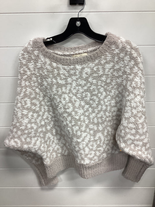 Sweater By Jessica Simpson In Tan & White, Size:M