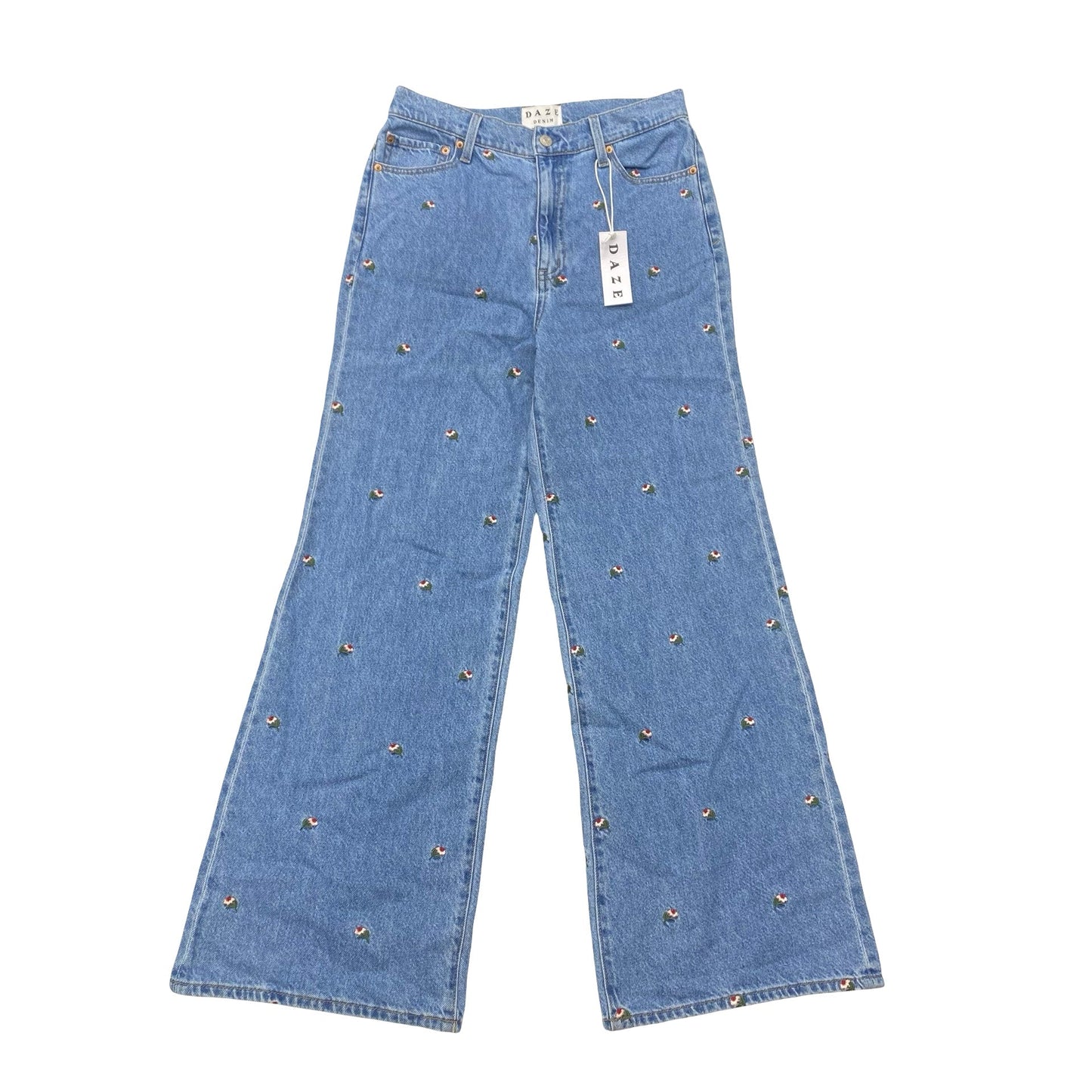 Jeans Wide Leg By Daze Denim In Floral Print, Size:6