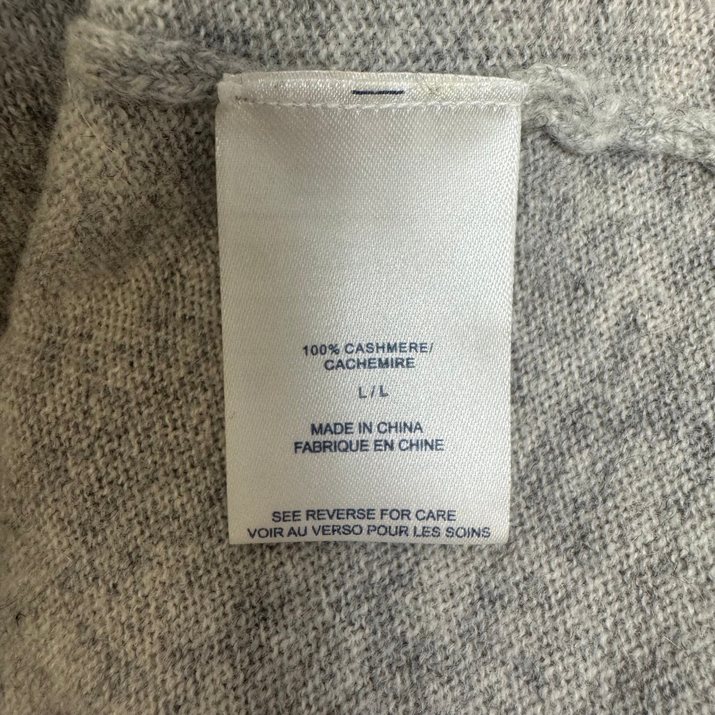 Sweater Sleeveless Cashmere By Nomad In Grey, Size: L