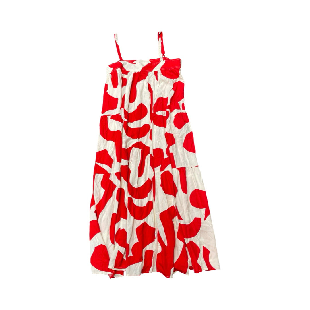 Dress Casual Maxi By Abel The Label In Red & Tan, Size:L