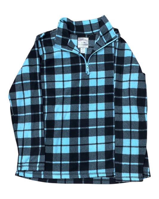 Sweatshirt Collar By Clothes Mentor In Black & Blue, Size:L
