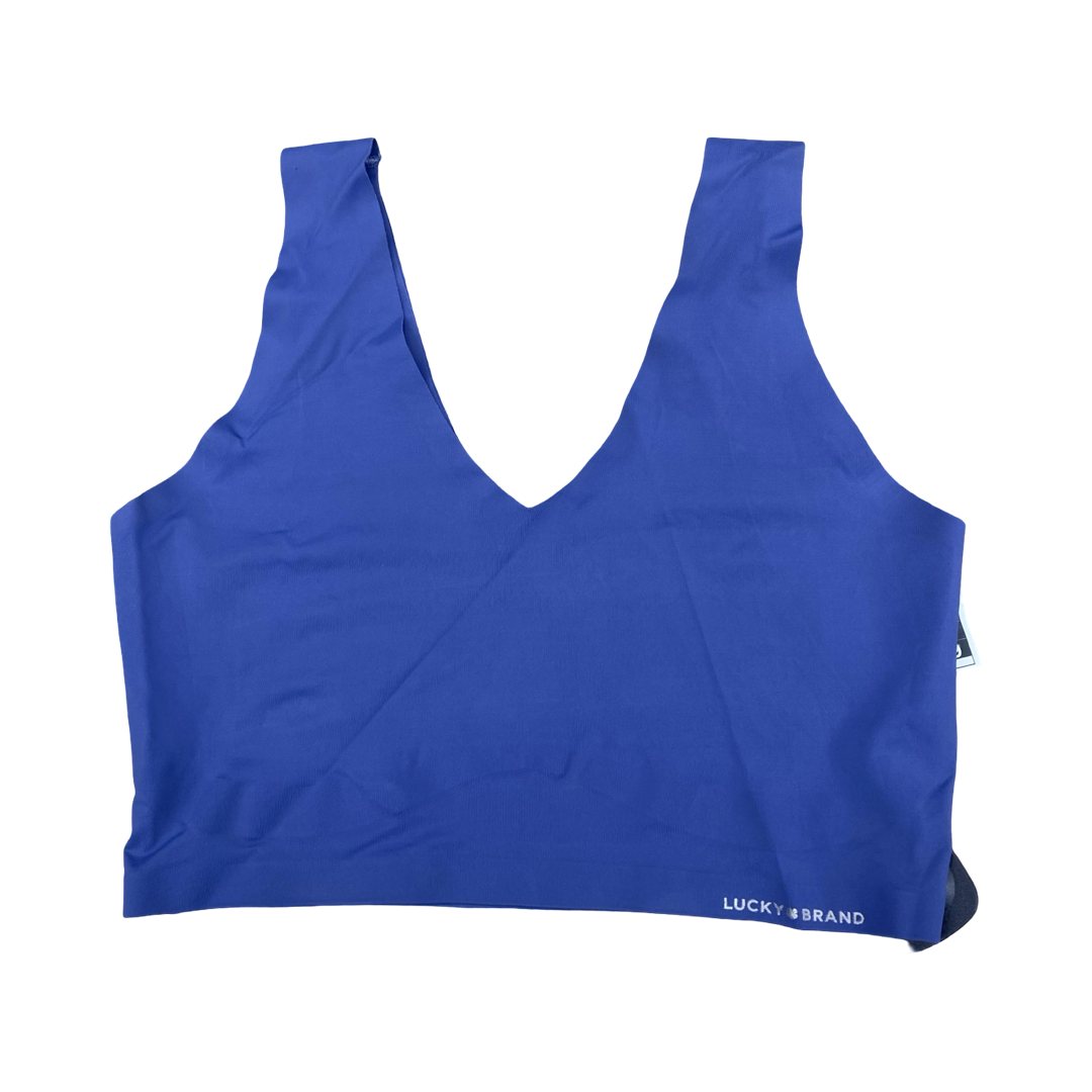 Athletic Bra By Lucky Brand In Blue, Size:L
