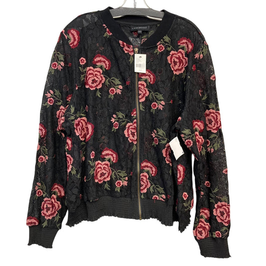 Jacket Other By Lane Bryant In Black & Pink, Size:1X