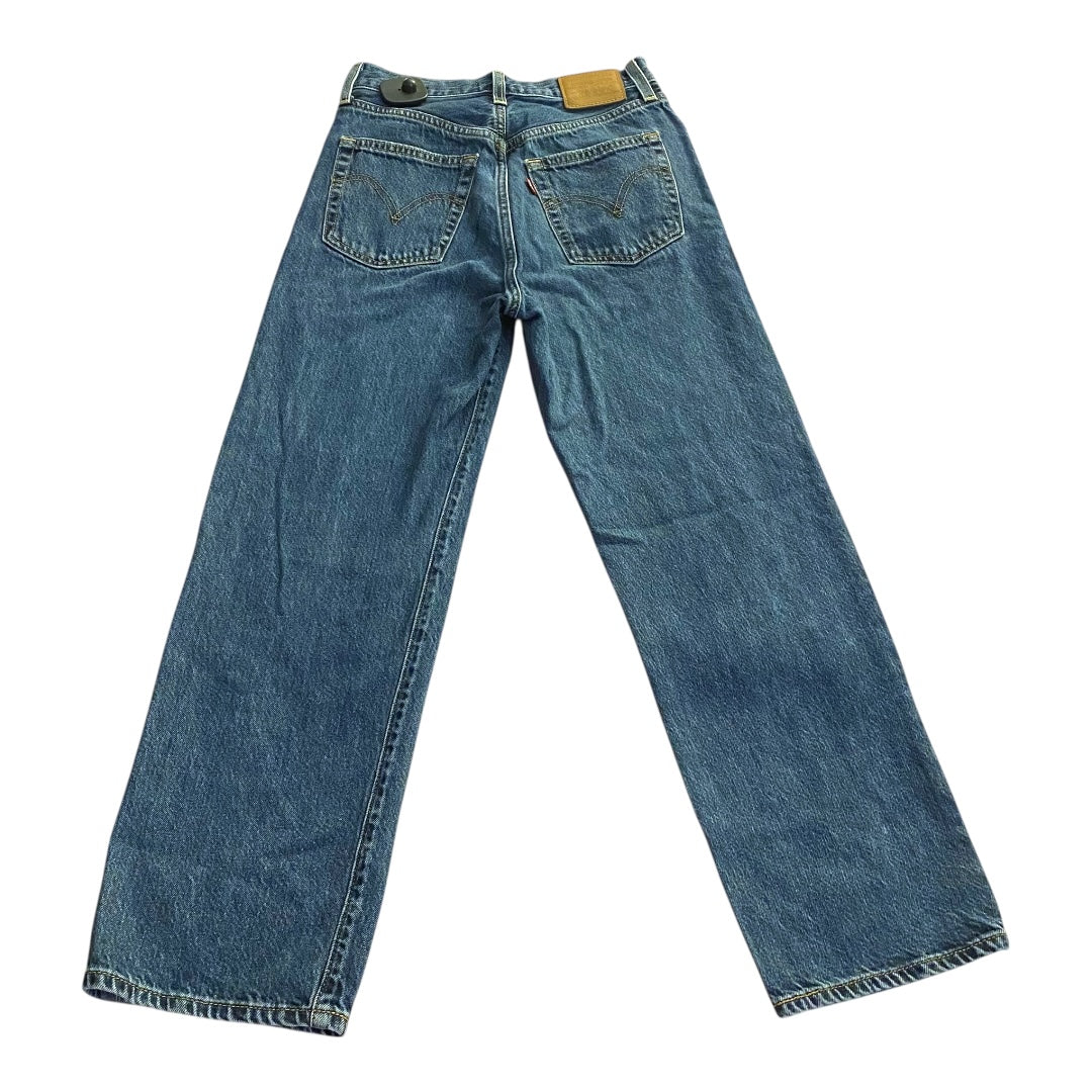 Jeans Straight By Levis In Blue Denim, Size:2