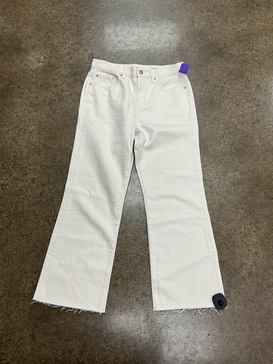Jeans Cropped By J. Crew In Cream, Size:2