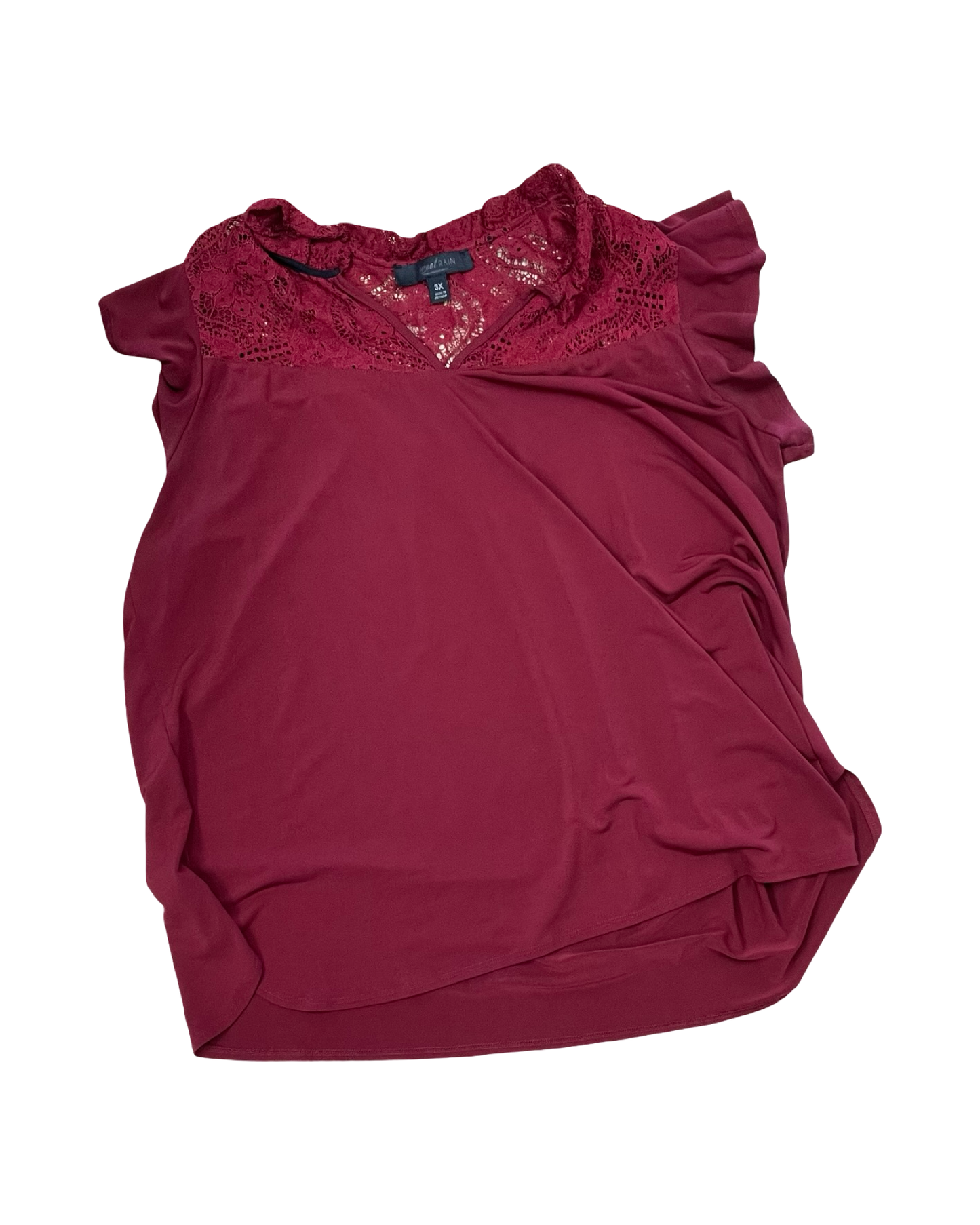 Top Ss By Sweet Rain In Red, Size:3X