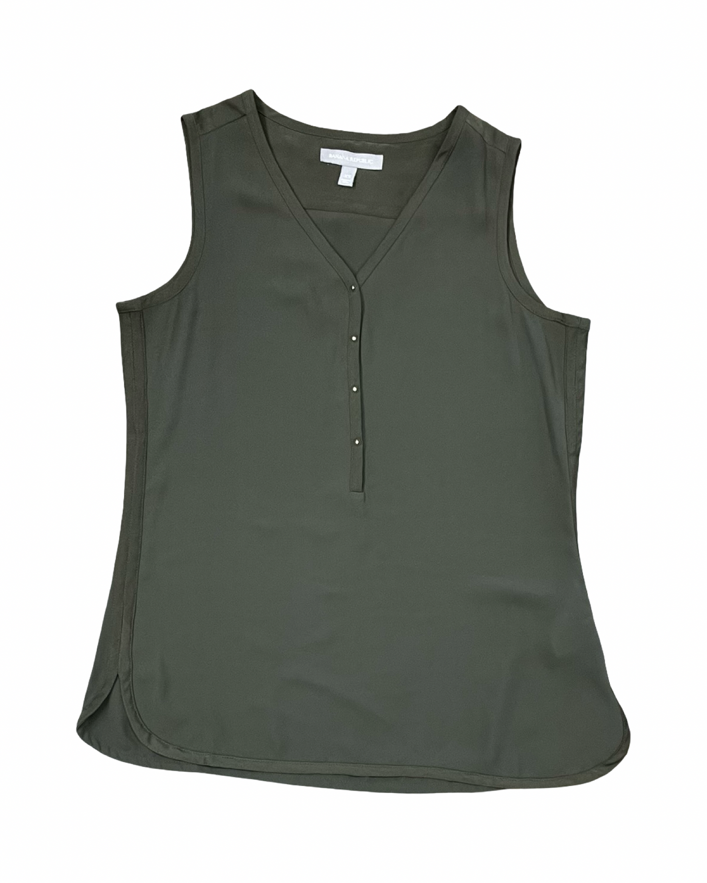 Top Sleeveless By Banana Republic In Green, Size:Xs