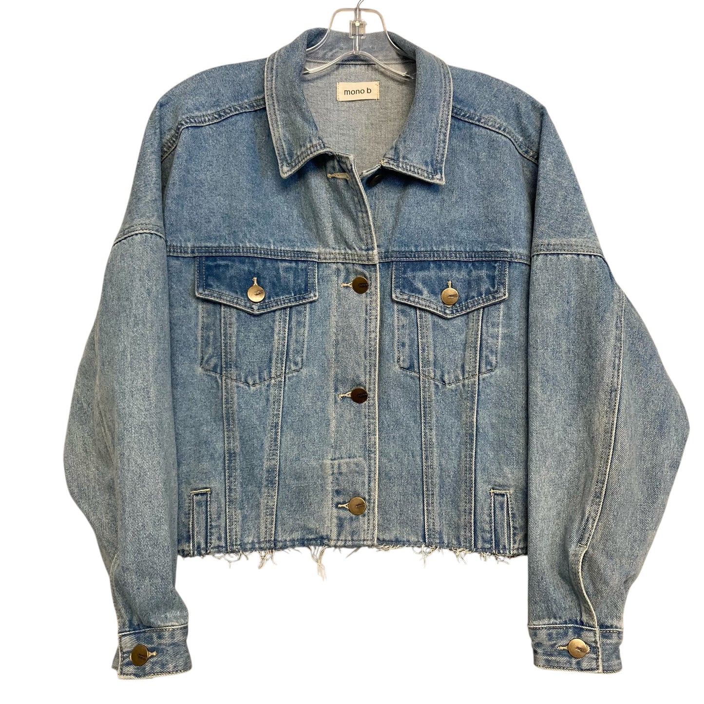Jacket Denim By Mono B In Blue Denim, Size:M