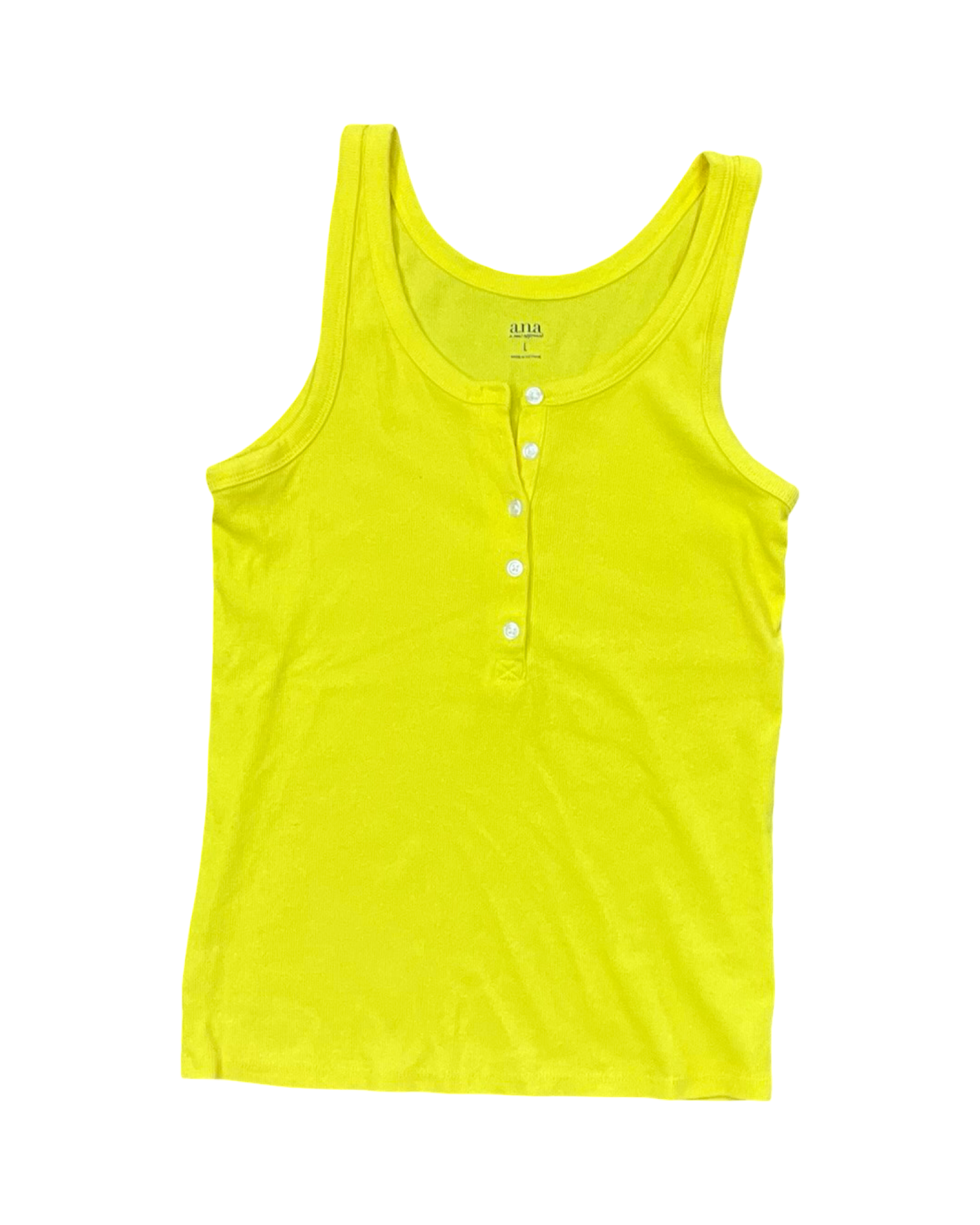 Top Sleeveless By Ana In Yellow, Size:L