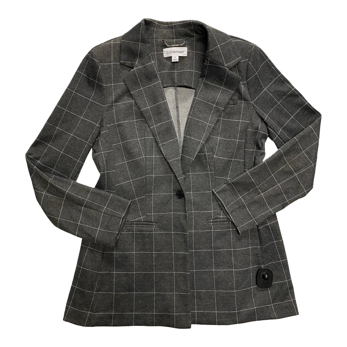 Blazer By Calvin Klein In Grey, Size:M
