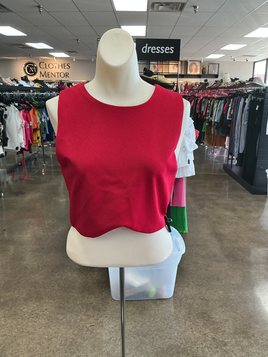 Top Sleeveless By Glam In Red, Size:L