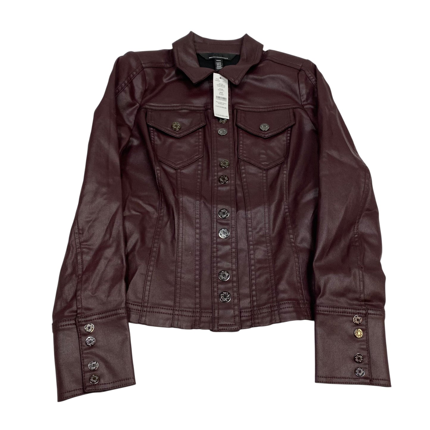 Jacket Denim By White House Black Market In Purple, Size:Xxs