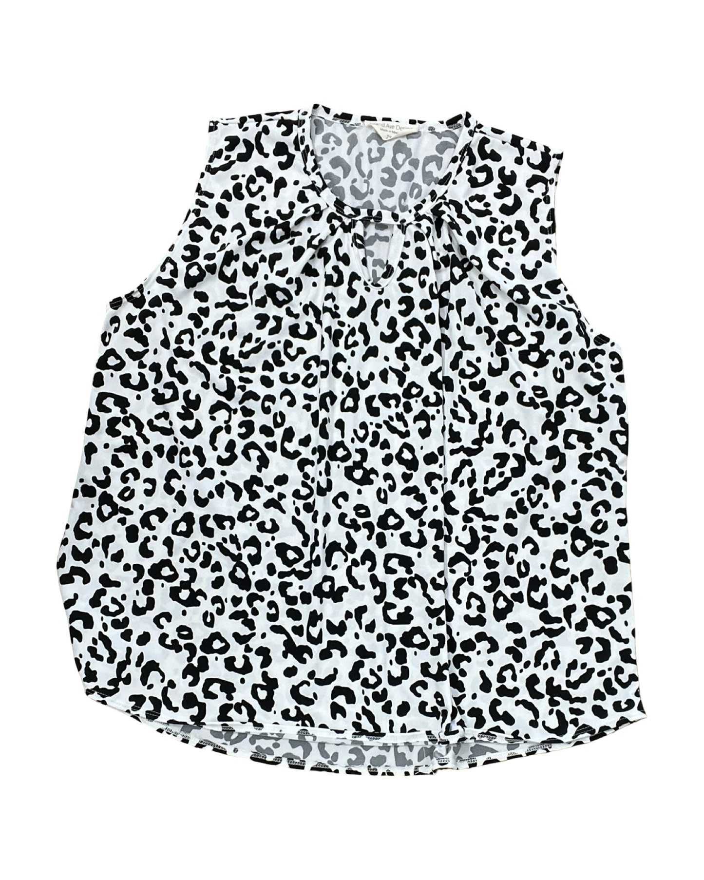 Top Sleeveless By Clothes Mentor In Black & White, Size:2X