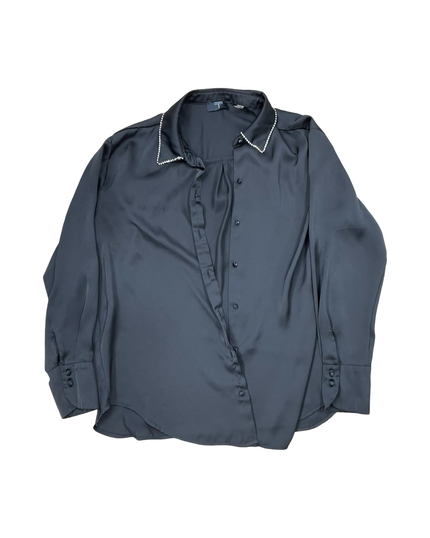 Blouse Ls By Tahari In Black, Size:L
