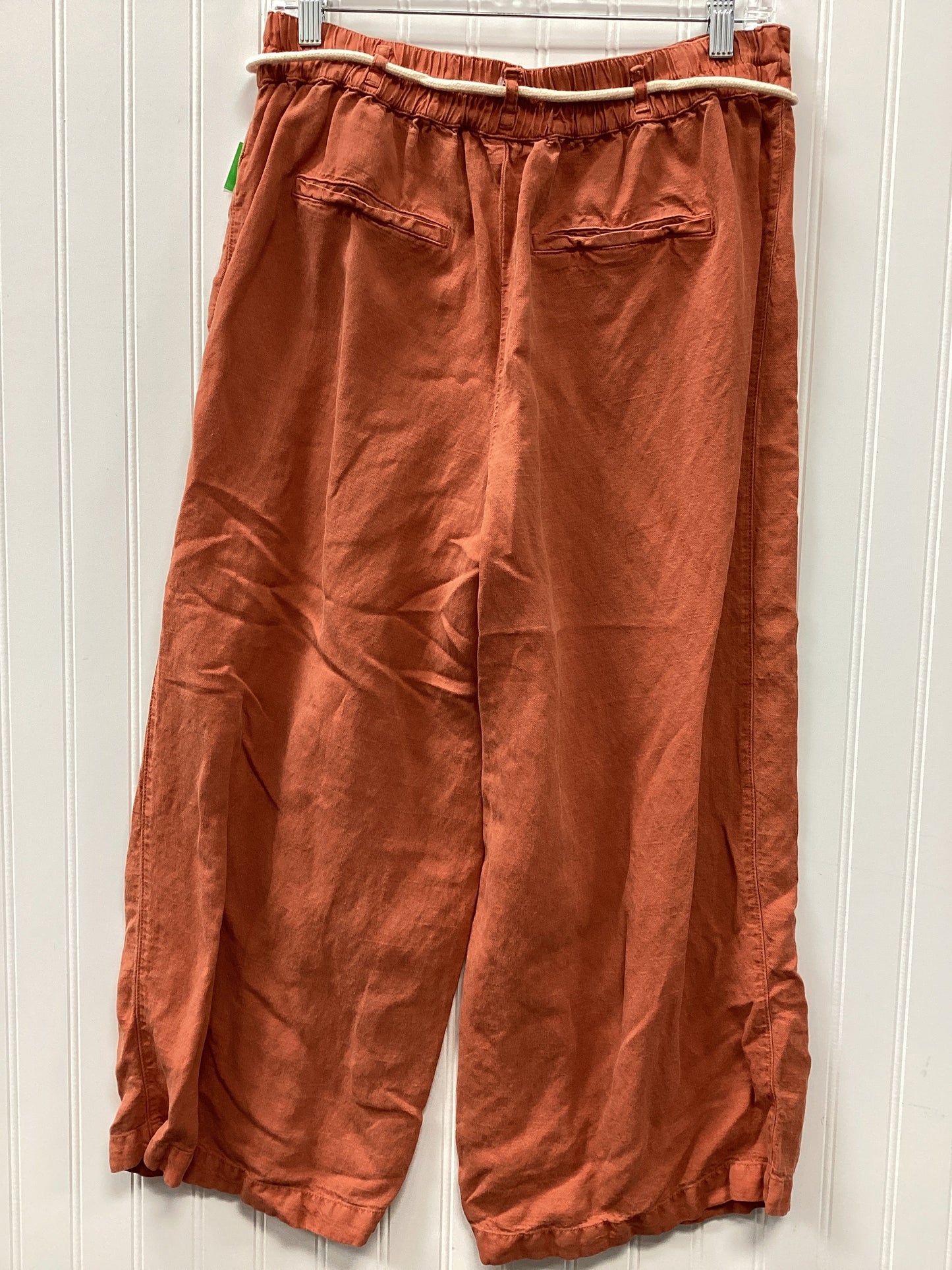 Pants Linen By C And C In Orange, Size:10