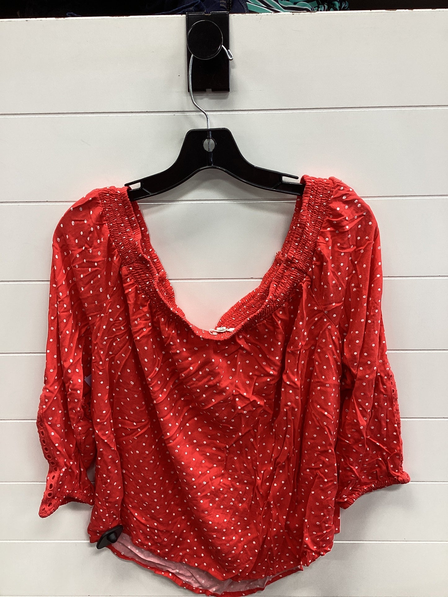 Top Ls By Maurices In Red, Size:1X
