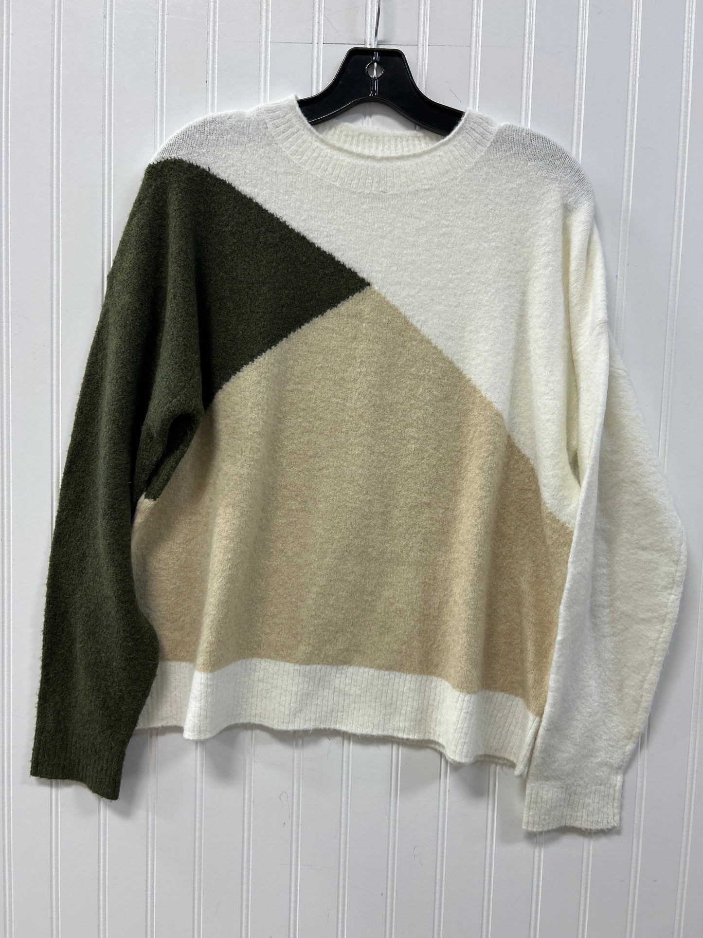 Sweater By J. Crew In Green & White, Size:M