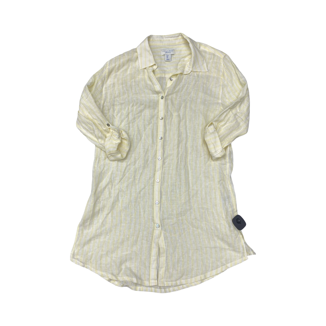 Top 3/4 Sleeve By Calypso St Barth In Yellow, Size:L