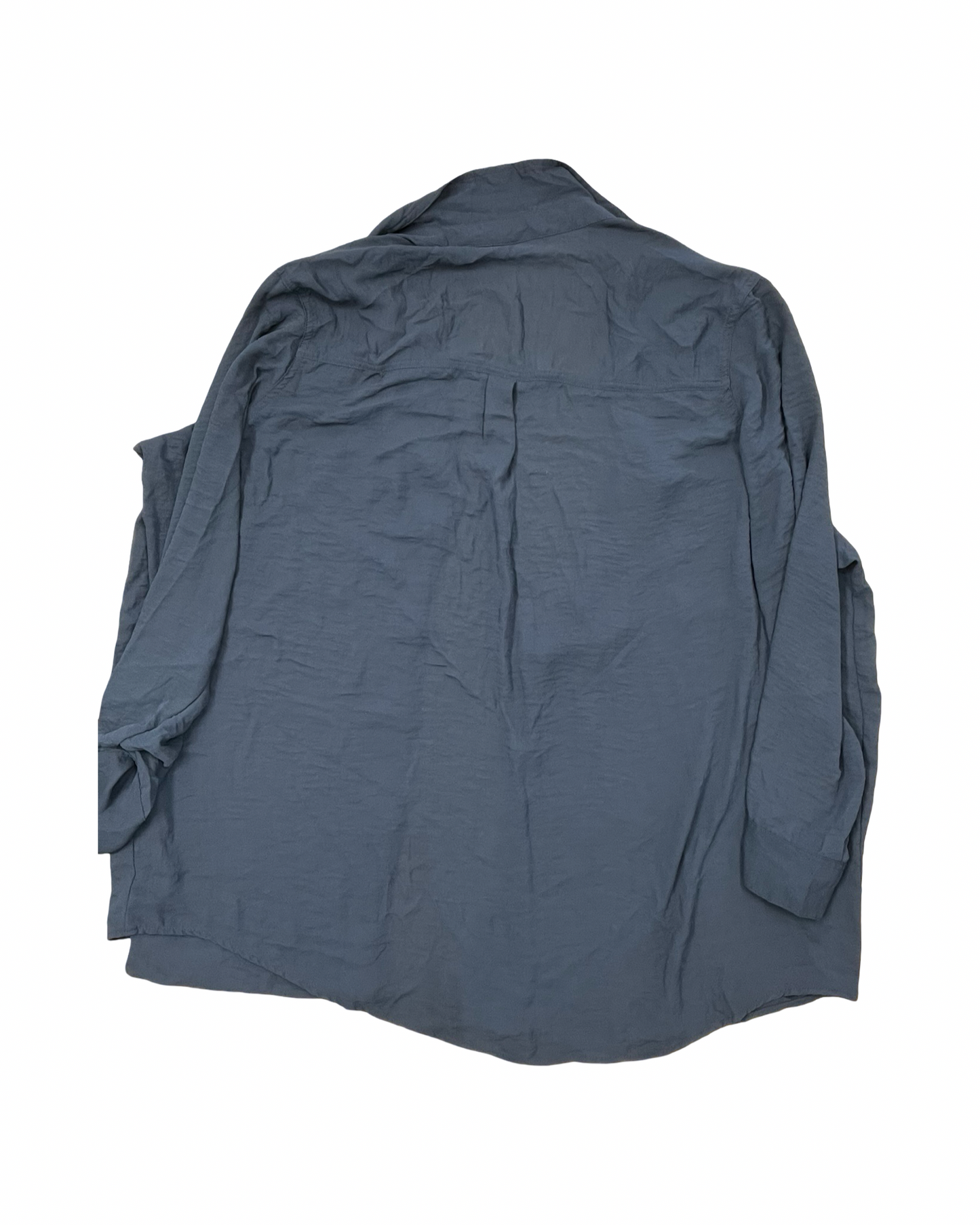 Blouse Ls By Ana In Blue, Size:2X