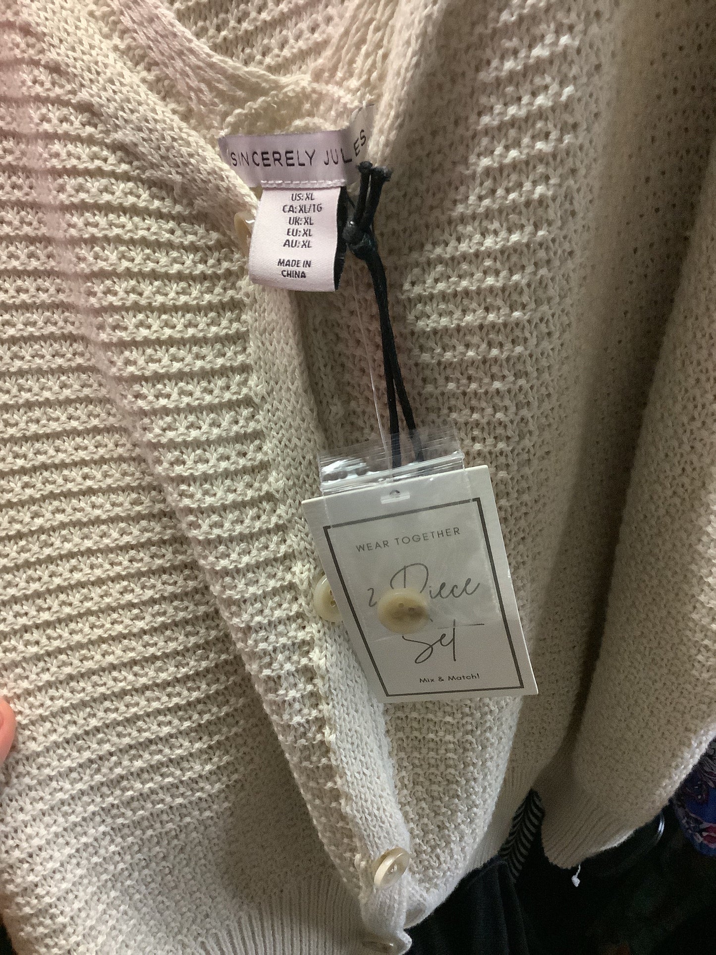 Pants Set 2pc By Sincerely Jules In Cream, Size: Xl