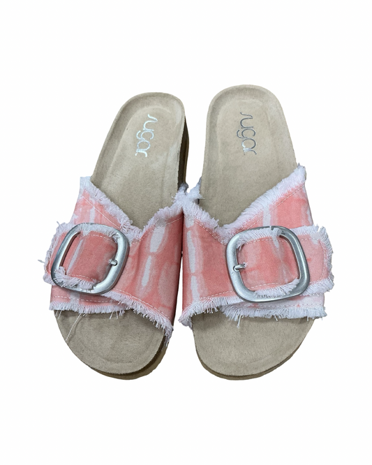 Sandals Flats By Sugar In Pink, Size:7