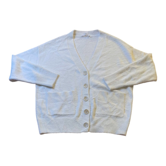 Sweater Cardigan By Good American In Cream, Size:Xs
