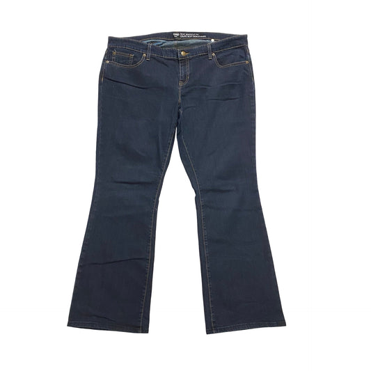 Jeans Boot Cut By Gap In Blue Denim, Size:18
